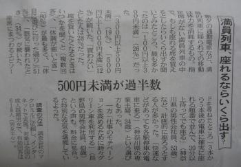 満員電車　座れるなら出す？