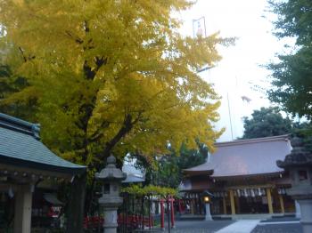 紅葉の小梳神社